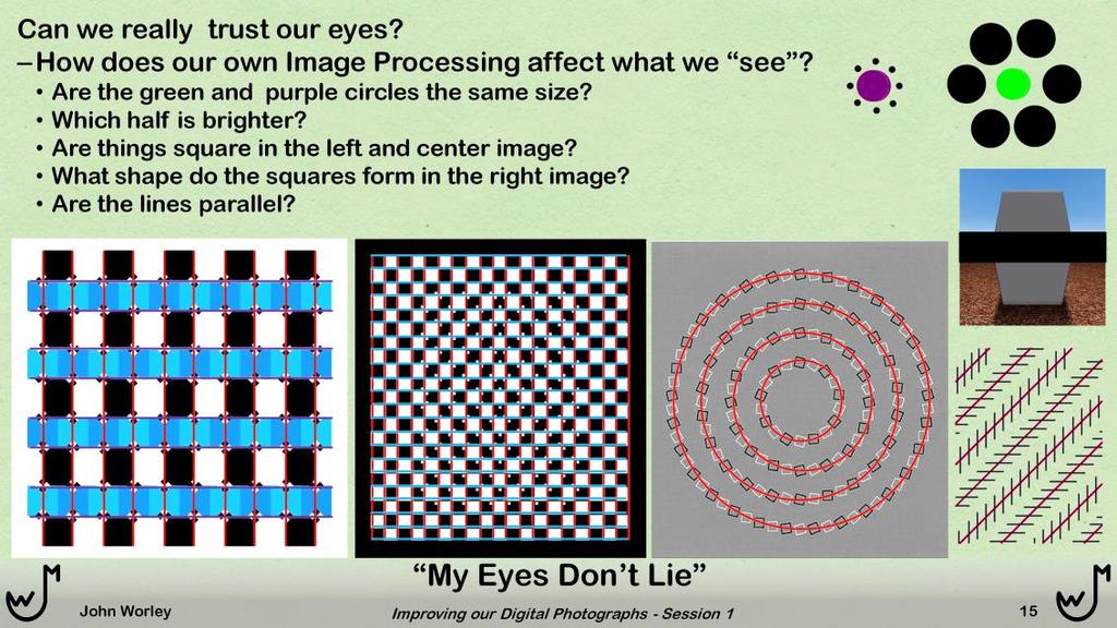 Optical Illusions are based on the Image Processing shortcuts our brain employs.