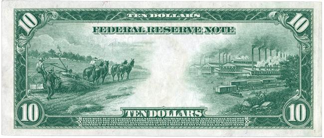 The First Federal Reserve Notes This note is from the first series of Federal Reserve Notes, whose issuance began in 1914.