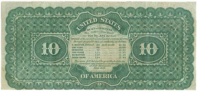 Compound Interest Treasury Notes (1863 64) These notes were authorized by the Act of March 3, 1863, and were issued by the Treasury Department in 1863 and 1864 for general circulation.