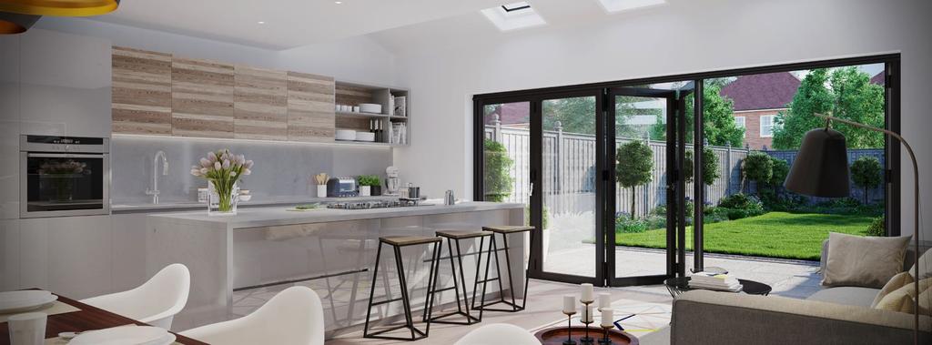 solid or dual colour bifold door designs to suit your modern
