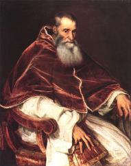 Tiziano Vecellio, Pope Paul III 1545-46, Oil on