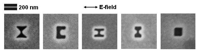 Table 7.1: Comparison of nano-aperture VCSELs using bowtie-aperture, C-aperture, H-aperture, I-aperture and square aperture.
