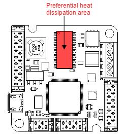 NEPTUNE Product Manual Product Description Provide thermal dissipation in the area indicated on the figure below.