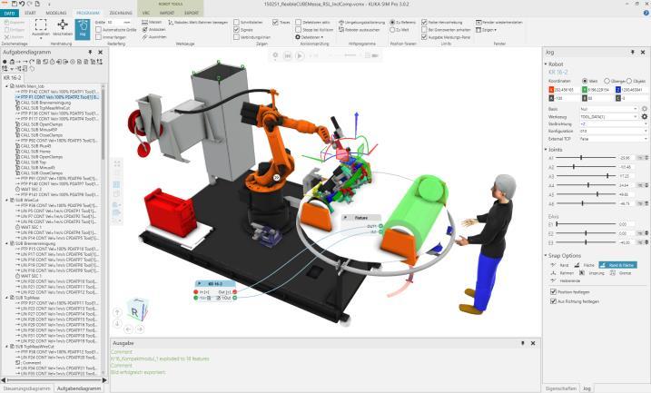 SP KUKA.Sim Pro The "KUKA Sim Pro" seminar is made for the personnel which is planning robot cells and for robot programmers performing off-line programming of KUKA robots.