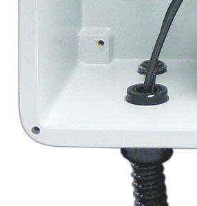 The Reader Cables are fed through armored protective conduit (supplied with the STS System) and into the base of the Nema 4X Enclosure through the weathertight fitting.