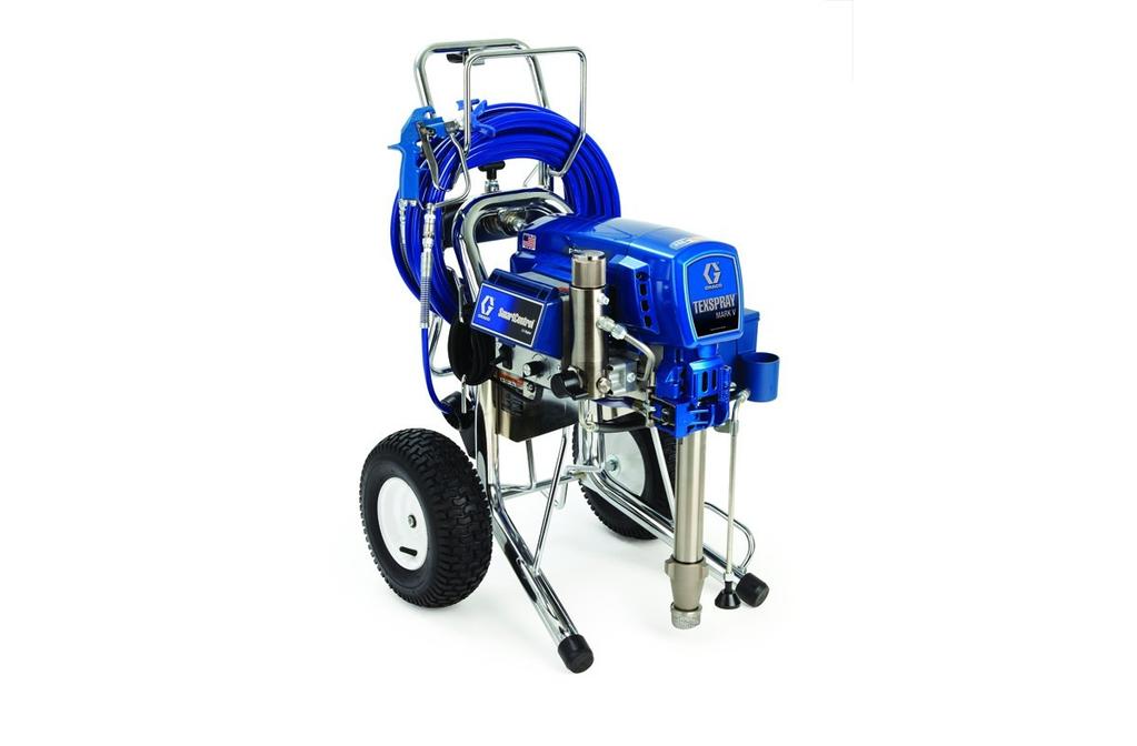 The power roller is an accessory to the airless sprayers and can be a great advantage for areas where overspray is not permitted.
