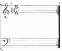vii) Complete the given harmonized sixth (6th) chords, according to the two given parts on the