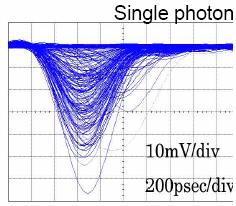 MCP PMT single photon signals Actual MCP PMTs signals K. Inami et al Univ.