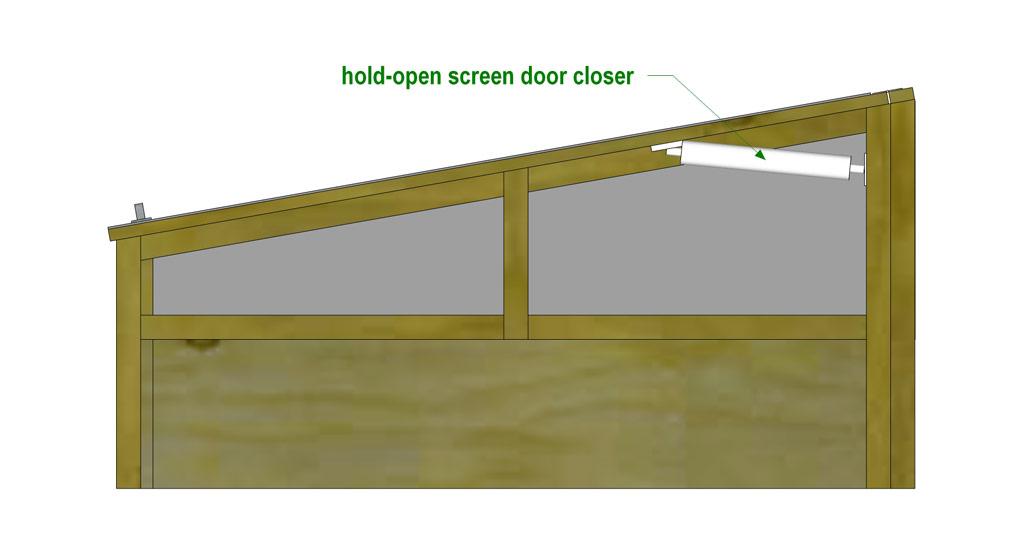 Figure 17 Attach one screen door closer in the