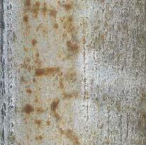 Scuff the surface with hand tool to remove white rust. 2.Apply ROVAL as much as you like.
