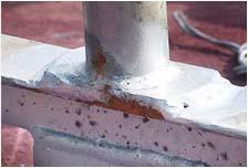 process where a protective film of zinc is formed by dipping steel structure