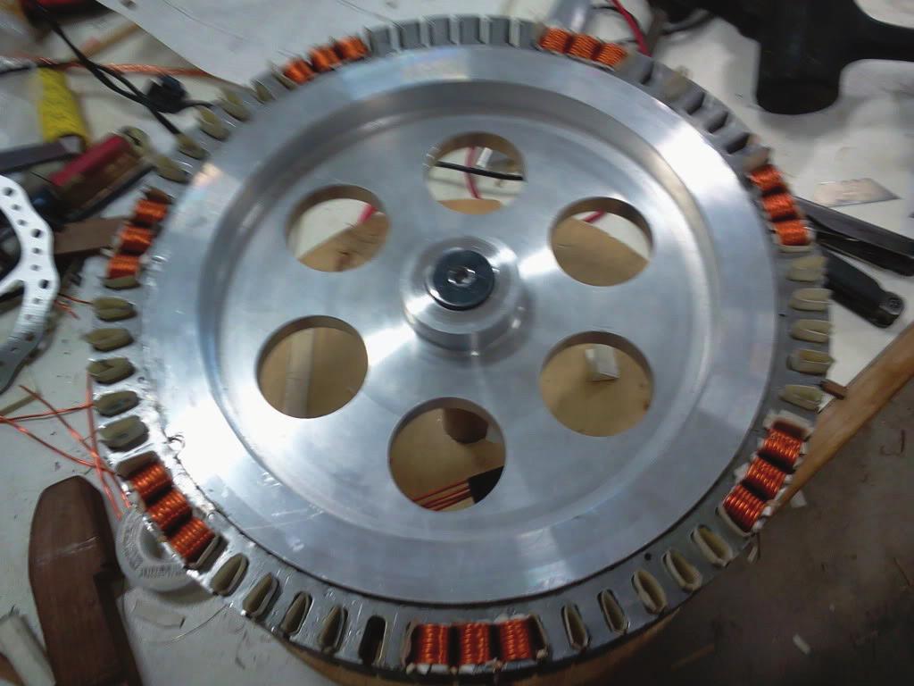 Complete winding of Phase A Stator