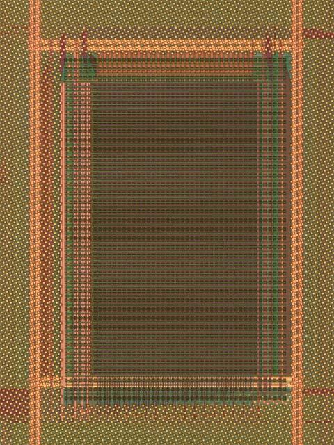 Fabricated NV-TCAM Test Chip Column Dec. 3.08 µm 3.