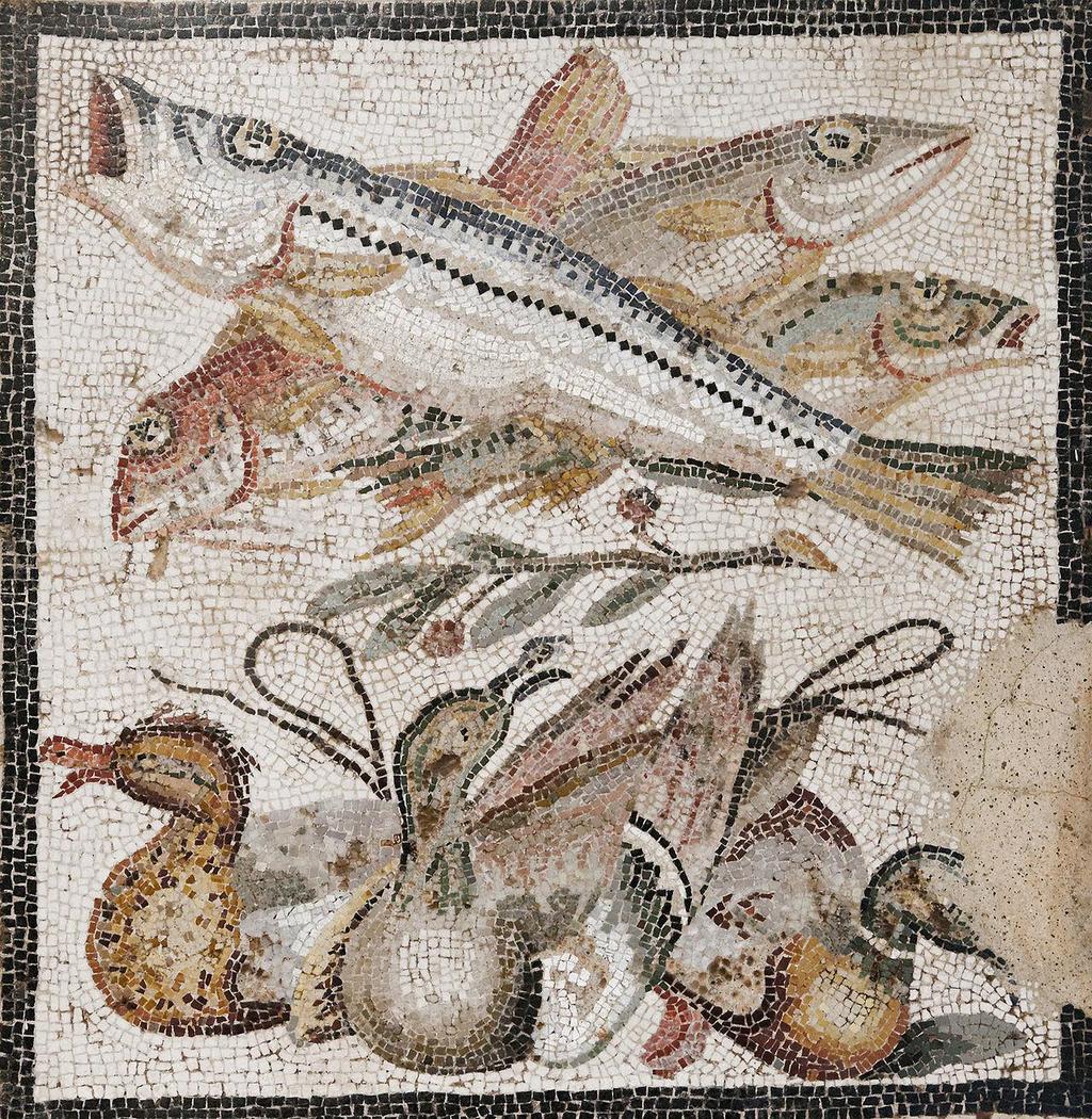 Ancient Rome, Fish and Ducks Portrait of