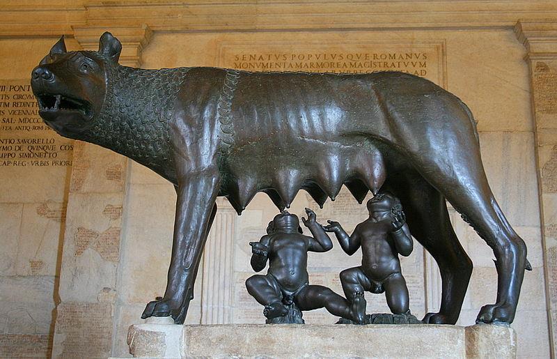 The Story of Rome Capitoline Wolf: She-wolf with Romulus and Remus,