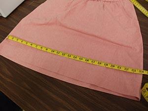 Measure the length of the area where you're planning to place the border. We'll be repeating a border along the hemline of a skirt. The bottom edge of the skirt measures 24 inches.