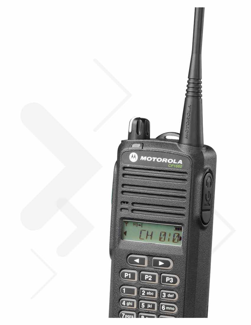 Commercial Portable Two-Way Radio Motorola CP1660 Enhanced functionality and easy to