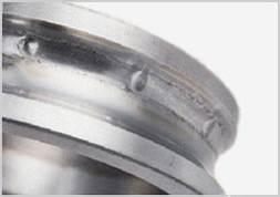 Identifying the cause of bearing damage Other mechanical damage: Brinelling Brinelling is generally caused by a sharp impact