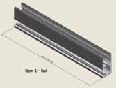 Flexi Rail Components Item 1 - Rail Extrusion Item 2 - End Clamp Assembly 2B 2A 2600 or 3420 long 2A-End clamp
