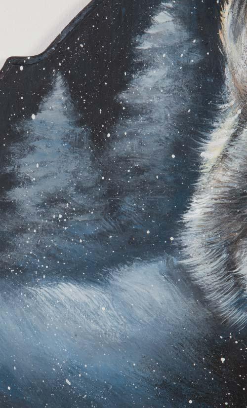 Winter Wolf By Barb Halvorson Palette: DecoArt Americana Acrylics Burnt Sienna #13063 Cadmium Yellow #13010 Cocoa #13253 Lamp Black #13067 Slate Grey #13068 Traditional Burnt Sienna #13223