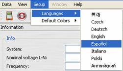 5.2.1 Common setup software Changing the language: In the Setup Languages,