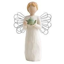 Willow Tree ANGEL OF KITCHEN Figurine Willow Tree Collection Hand made and Hand painted from resin Gives effect of being carved from wood Branded gift box Perfect gift for that special person who a