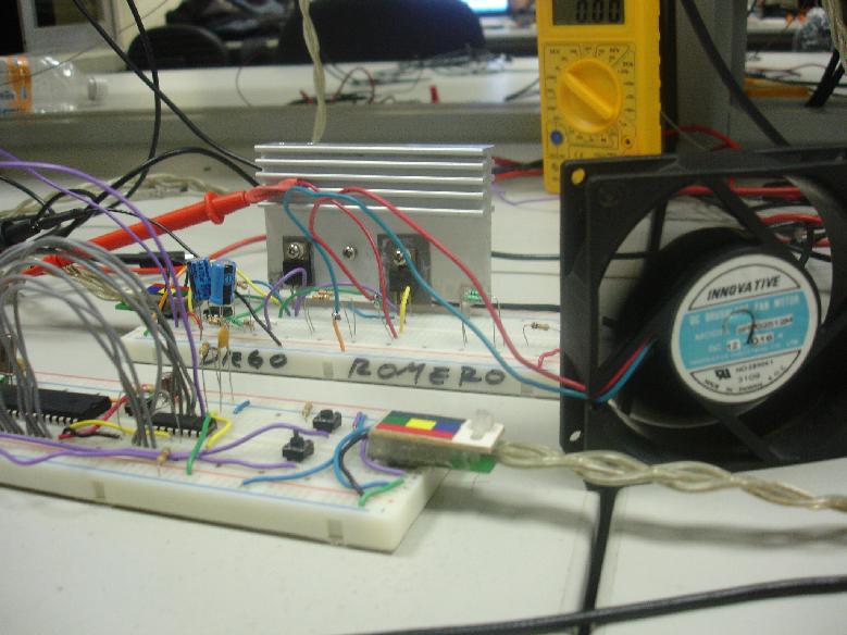 Instituto Tecnológico y de Estudios Superiores de Occidente (), RET IMPLEMENTING: MOTOR CONTROLLER We used the 8051 Microcontroller to send the digital data depending by up/down buttons.