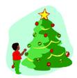 Today people trim the trees with colorful lights, bulbs, cookies, popcorn, tinsel, and other pretty decorations. Most Christmas trees today are artificial.