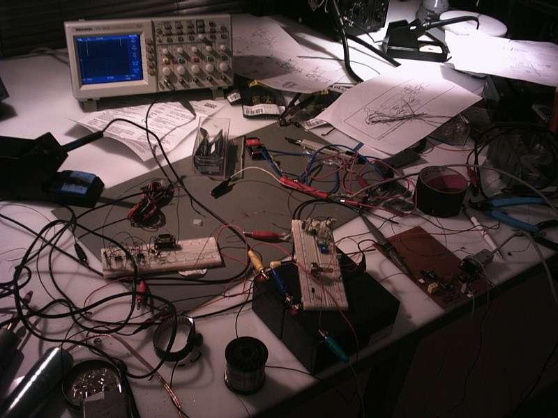 FIGURE 1.2 Hardware assembly phase. Test results showed that trimming the signal and acquiring form IO port is more reliable.