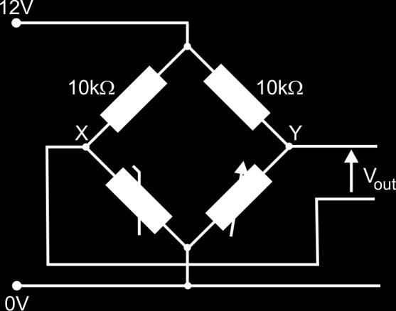 Resistance /kω It is connected in the bridge circuit shown below.