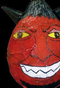 These are not your average piñatas, they are made of paper mache and decorated to be as scary as