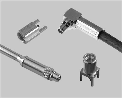 MMCX GENERAL 50 Ω DC - 6 GHz GENERAL Subminiature coaxial connectors Push-pull" snap-on mating Complies with specification CECC 22000 APPLICATIONS Wireless LANs PCMCIA cards RF test ports Base