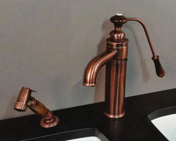 Based on an original 19th Century design, the Estelle faucet combines 21st Century convenience with retro good