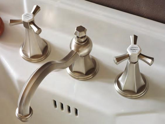 Authentic down to the signature red and blue taps, the Royale bridge faucet captures the joie de vive