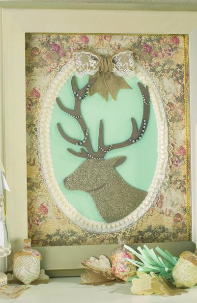 To create your very own look, paint an offthe-shelf shadowbox with
