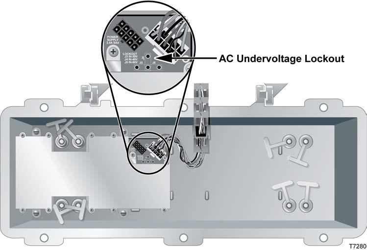 Chapter 2 Installation and Configuration Complete the following steps to set the AC undervoltage lockout selector: 1