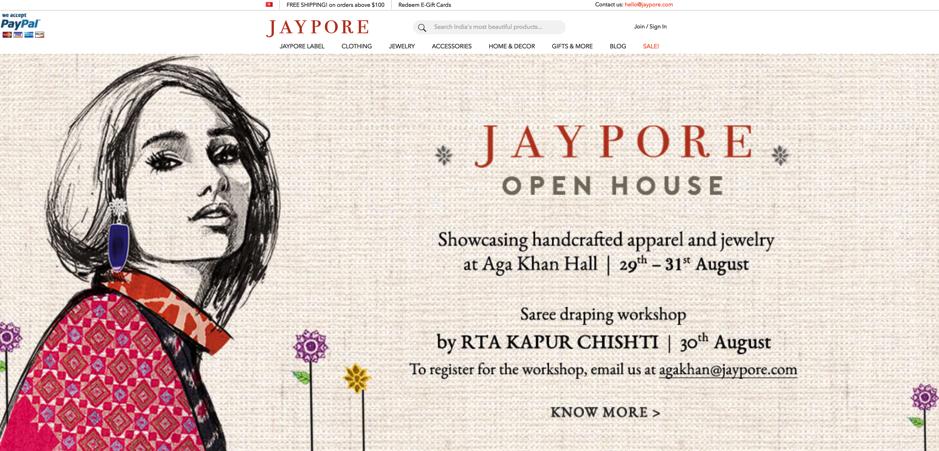 September 5, 2017 Company Profiles Jaypore Source: Jaypore.