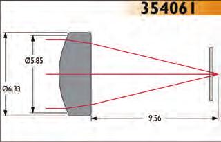 Laser Diode Collimating Lenses Design Wavelength 633nm Outer Diameter 11.00mm Numerical Aperture 0.49 RMS WFE < 0.027 Focal Length 10.00mm Magnification Infinite Clear Aperture 10.