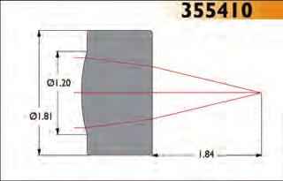 Fiber Collimating Lenses Design Wavelength 650nm Outer Diameter 6.33mm Numerical Aperture 0.18 RMS WFE < 0.070 Focal Length 13.