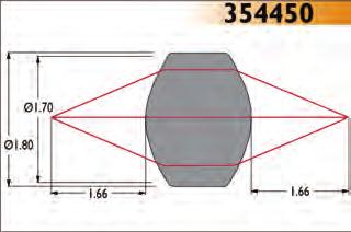 37mm Scratch/Dig 40-20 Design Wavelength 410nm Outer Diameter 6.33mm Numerical Aperture 0.62 RMS WFE < 0.140 Focal Length 4.