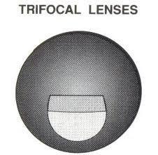Trifocals Spherical in design 7x 28 All purpose Triple focus;