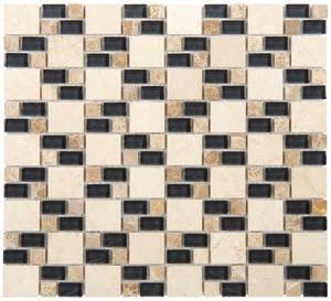 sheet Dark Beige Mosaic 33 x 95 per