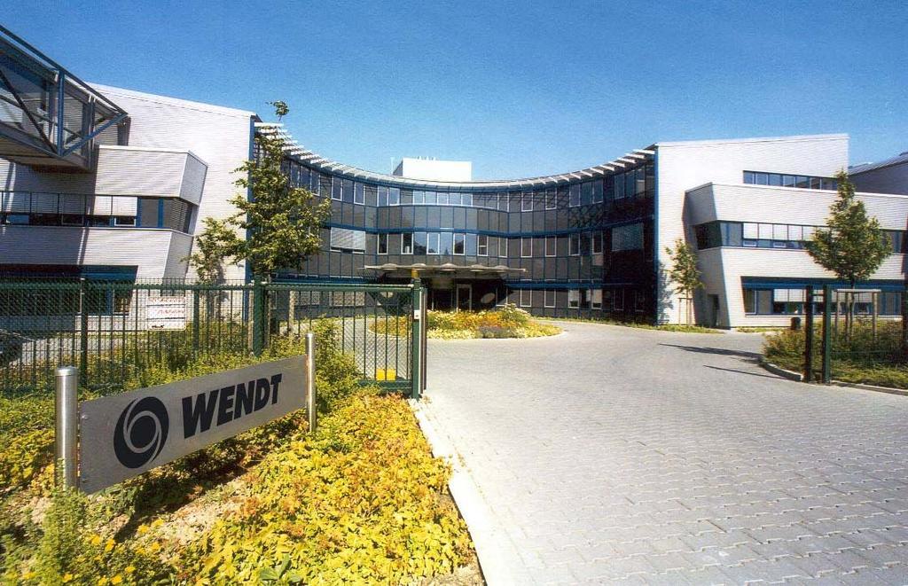 WENDT GROUP Founded in: 1920 Head office: Meerbusch (Germany near Düsseldorf)