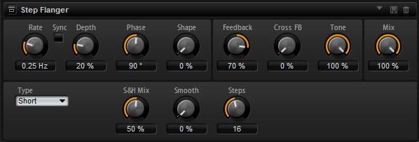Effects Reference Modulation Effects Cross FB Mixes the feedback of the left channel with the right channel, and vice versa. The effect of this parameter is influenced by the Phase parameter.