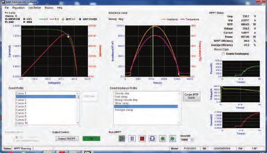 Create shadow I-V curves by specifying shadowed cells of PV module and setting cloud direction, change time, and other parameters to simulate shadow and cloudy dynamic conditions.