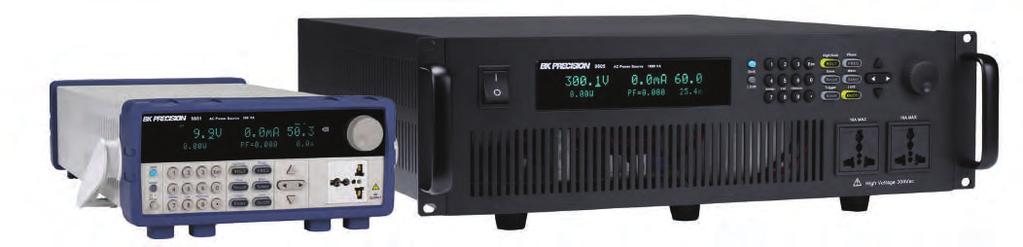 NEW Power Supplies AC Sources 9800 Series Programmable AC Power Sources The 9800 Series is both a programmable AC source and measurement tool.