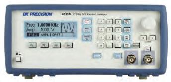 Sine, square, and triangle waveforms up to 5 MHz Numeric keypad for quick input of frequency Adjustable DC offset Adjustable duty cycle Front panel push button and pull knob can attenuate output by
