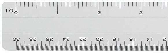 2.6 Ruler A 300 mm ruler with one edge marked in centimeters and millimeters is necessary, Fig.1.8 below.