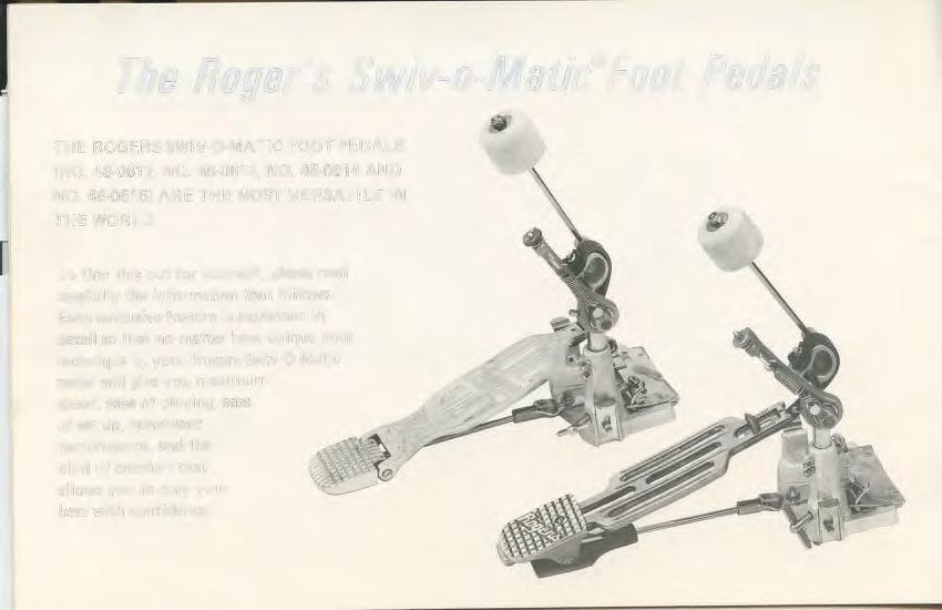 The Roger's Swiv-o-Matic Foot Pedals THE ROGERS SWV--MATC FOOT PEDALS (NO. 48-612, NO.