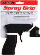 R U S T - O L E U M B R A N D E D Outdoor Level Approx. Sq. Ft. Spray Grip 1 Grip More control - smooth professional finish. 2-finger tripper minimizes fatigue. Safety lock.